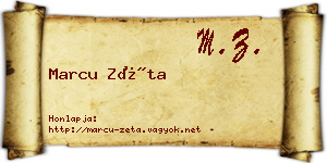 Marcu Zéta névjegykártya